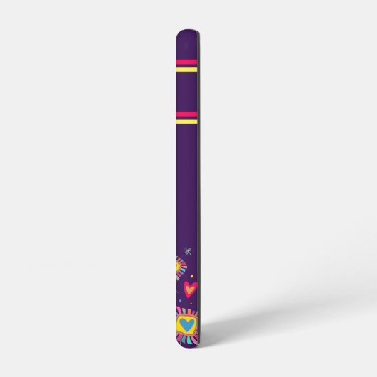 紫10代のモノグラムおもしろいフローラ刺激性 SAMSUNG GALAXYケース (左側面)