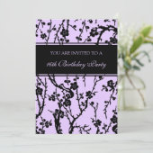 紫16番目のバースデーパーティ招待状 招待状 (スタンド正面)