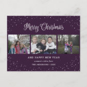 紫3フォトコラージュ書道 シーズンポストカード (正面)