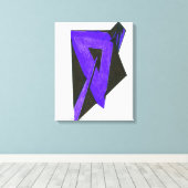 紫3倍角ファインアートキャンバス印刷 キャンバスプリント (インサイチュ (ウッドフロア))