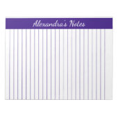 紫8.5x11レターサイズ離れ縦名 ノートパッド (正面)