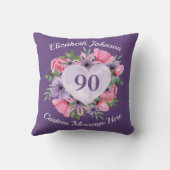 紫90誕生日女性用枕 クッション (裏面)