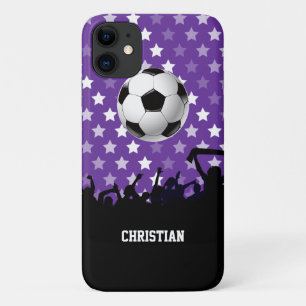 紫(むらし)星(し)がサッカーファンとボール iPhone 11 ケース