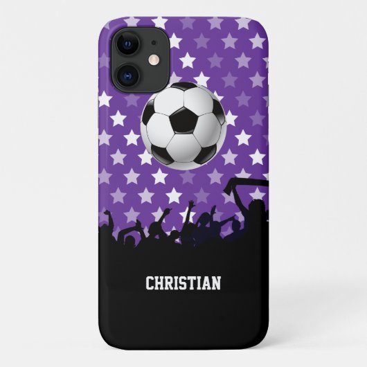 紫(むらし)星(し)がサッカーファンとボール Case-Mate iPhoneケース (裏面)