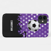 紫(むらし)星(し)がサッカーファンとボール Case-Mate iPhoneケース (裏面(横))