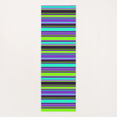 紫、アクア、シャルトレウズヨガストライプのマット ヨガマット (裏面)