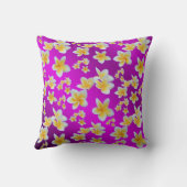 紫，アジア，黄，白，開花，明るい，金ゴールド, クッション (裏面)