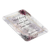 紫、エレガントピンク、マルーンのフローラ結婚の マグネット (右側)