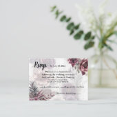 紫、エレガントピンク、マルーンフローラRsvp エンクロージャーカード (スタンド正面)
