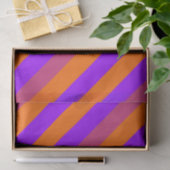 紫、オレンジ、およびピンクの対角線のストライプ 薄葉紙 (ギフト)