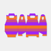 紫、オレンジ、ピンクストライプ色 フェイバーボックス (折り畳みなし)