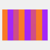 紫、オレンジ、ピンクストライプ色 ラッピングペーパーシート (正面3)