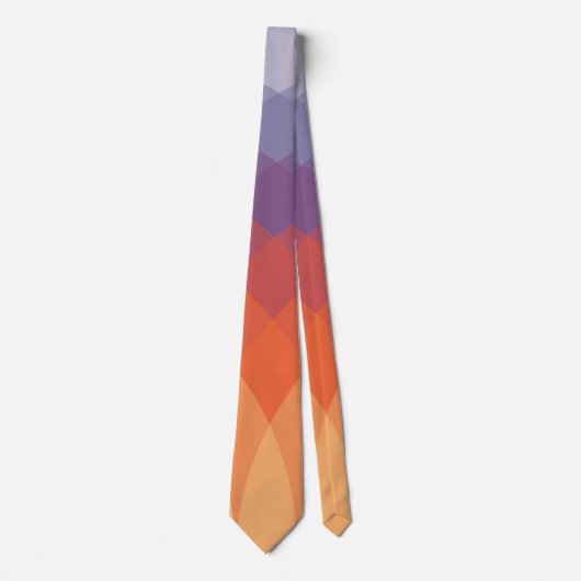 紫、オレンジ、青のカラフルパステルアーチ ネクタイ (正面)