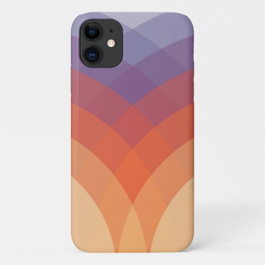 紫、オレンジ、青のカラフルパステルアーチ Case-Mate iPhoneケース (裏面)