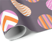 紫、カラフルピンク、オレンジの水玉模様パターン ラッピングペーパー (ロールコーナー)