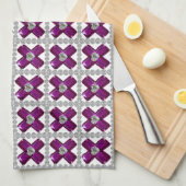 紫 キッチンタオル (四つ折り)