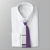 紫、グレーストライプのタイ ネクタイ (タイ)