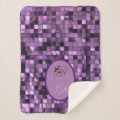 紫 シェルパブランケット (正面)