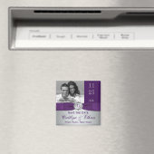 紫、シルバーグレーフローラ日付磁石を保存 マグネット (インサイチュ (食洗機))