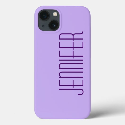 紫、ジャンボパーソナライズされたー名、頑丈 Case-Mate iPhoneケース (裏面)