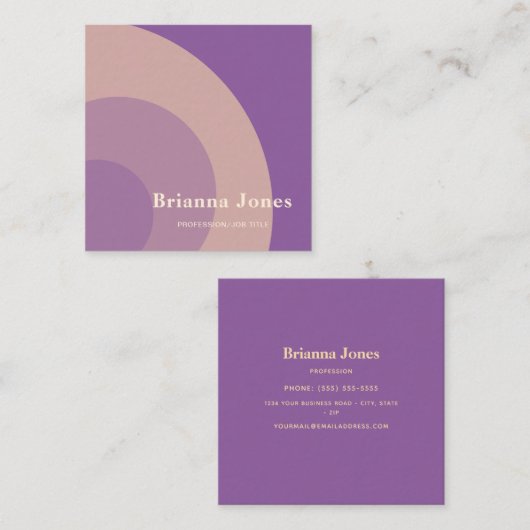 紫 スクエア名刺 (正面/裏面)