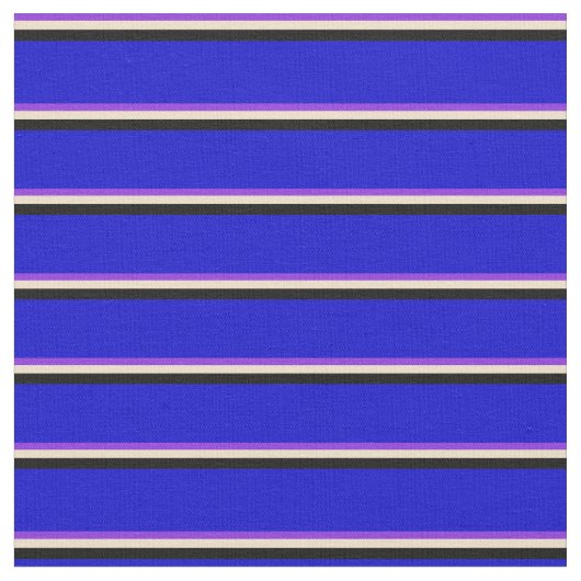 紫、タン、黒、および青の色のパターン ファブリック (クローズアップ)