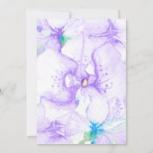 紫、ターコイズ蘭、トンフライキンセアニェラ 招待状 (裏面)