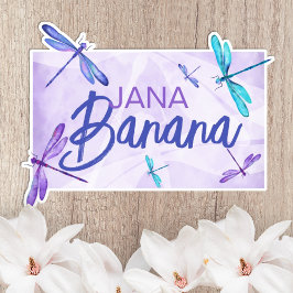 紫、ターコイズ、青いトンボのステッカスタムカー シール