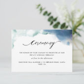 紫、ティール(緑がかった色)、青の水結婚色の儀式 エンクロージャーカード (スタンド正面)