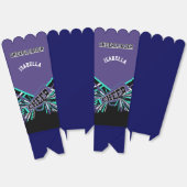 紫、ティール(緑がかった色)、黒のチアリーダー フェイバーボックス (見開き)