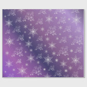 紫、トナカイ、星、星、スノーフレーク、クリスマス ラッピングペーパー (フラット)