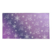 紫、トナカイ、星、星、スノーフレーク、クリスマス 枕カバー (裏面)
