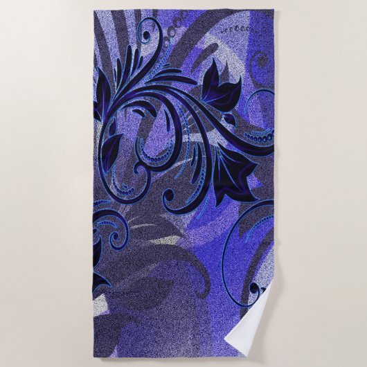 紫 ビーチタオル (正面)