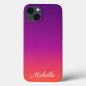 紫、ピンクおよびオレンジのグラデーショグラデーションンCase-Mate i Case-Mate iPhoneケース (裏面)