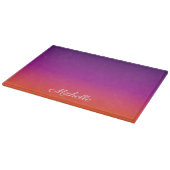 紫、ピンクおよびオレンジ色のグラデーショングラデーション カッティングボード (角)