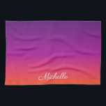 紫、ピンクおよびオレンジ色のグラデーショングラデーション キッチンタオル<br><div class="desc">紫、ピンクおよびオレンジ色のグラデーショングラデーション</div>