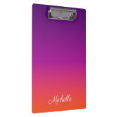 紫、ピンクおよびオレンジ色のグラデーショングラデーション クリップボード (右)