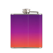 紫、ピンクおよびオレンジ色のグラデーショングラデーション フラスク (裏面)