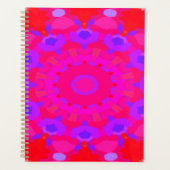 紫、ピンク、オレンジのマンダラ プランナー手帳 (正面)