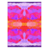 紫、ピンク、オレンジの絞り染めテーブルクロス テーブルクロス (正面)