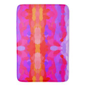 紫、ピンク、オレンジの絞り染めバスマット バスマット (正面縦)