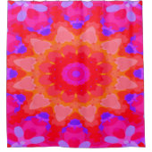 紫、ピンク、オレンジ シャワーカーテン (正面)