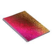 紫、ピンク、ブラウン、および金ゴールドスパイラルバインダーの色合い ノートブック (右側)