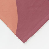 紫、ピンク、ベージュの抽象芸術旋回デザイン フリースブランケット (角)