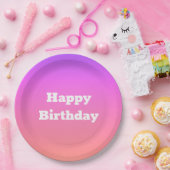 紫（ピンク） ペーパープレート (パーティー)