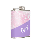 紫、ピンク、白のグラデーショングリッター フラスク (右)