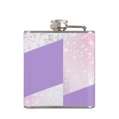 紫、ピンク、白のグラデーショングリッター フラスク (裏面)