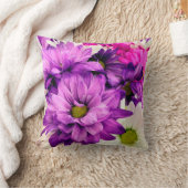 紫、ピンク、白のミウム枕 クッション (ブランケット)