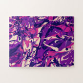 紫、ピンク、白の旋回パタ絵を描ーン ジグソーパズル (横)