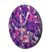 紫、ピンク、白の旋回パタ絵を描ーン ダーツボード (正面右)